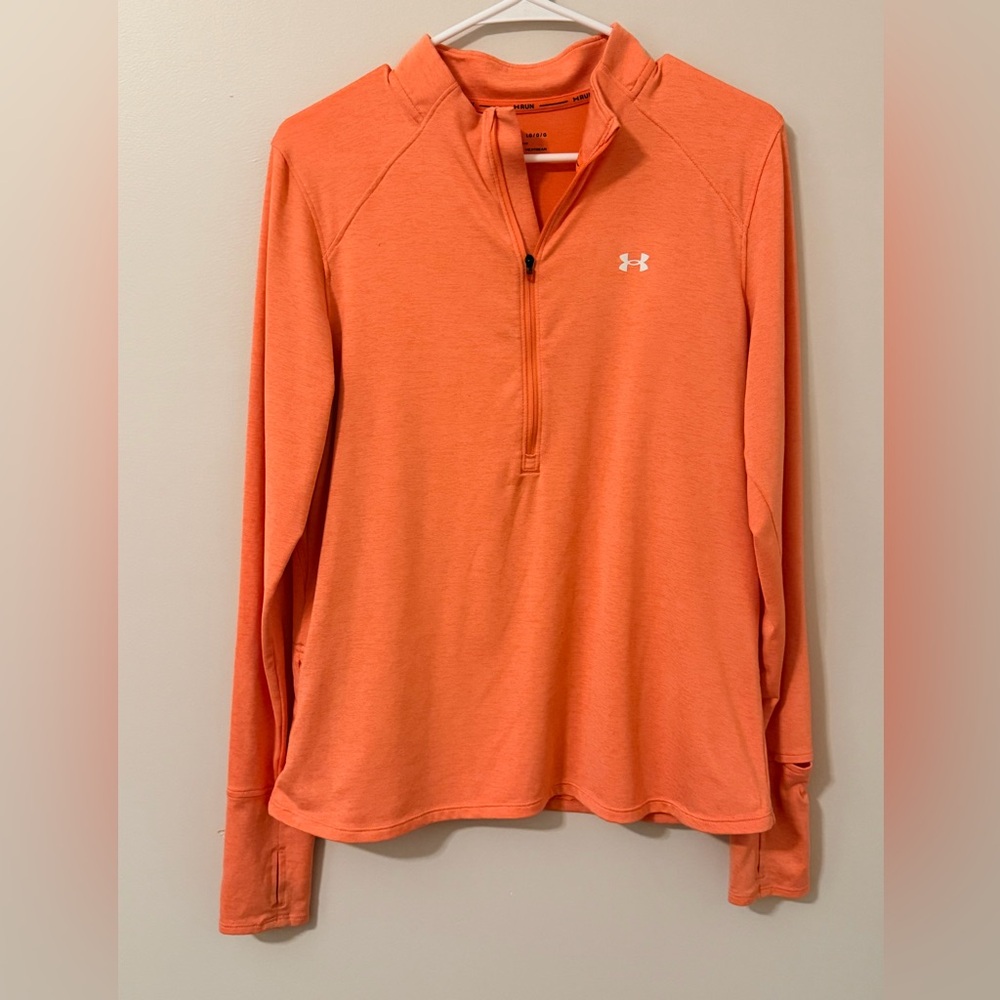 Under Armour Vibrant Orange Quarter-Zip Top